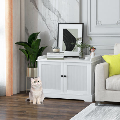 Cat Litter Box Enclosure with Cat Scratching Pad for Pet