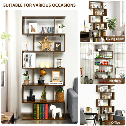 Clear instructions and included hardware make this six-tier bookshelf easier to assemble