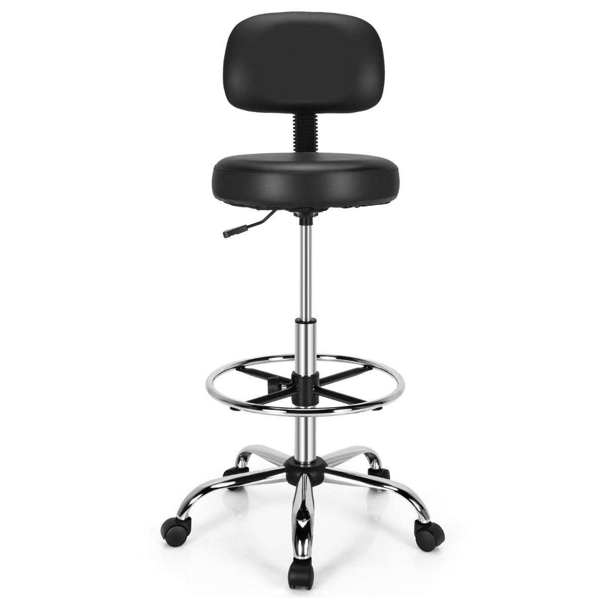 Ergonomic Drafting Chair with Backrest for Office