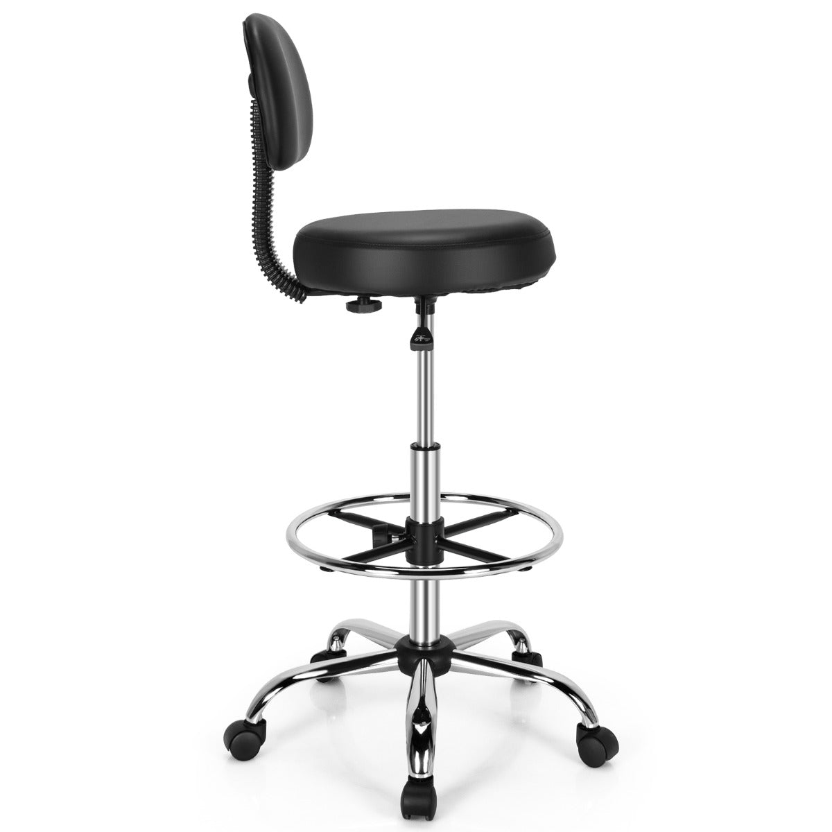 Ergonomic Drafting Chair with Backrest for Office