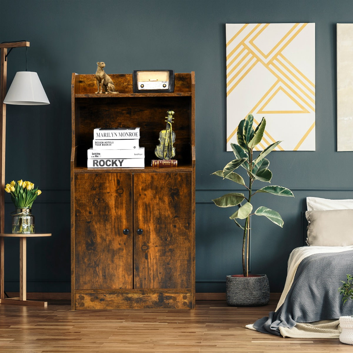 Versatile storage cabinet works in living rooms bedrooms studies offices and dining areas