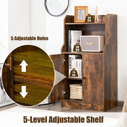 Multipurpose bookcase serves as display shelving cupboard storage cabinet or home office organizer