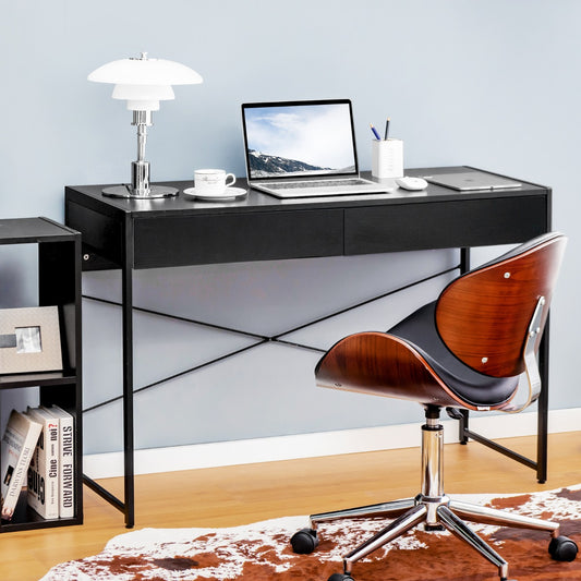 Costway Computer Desk with 2 Drawers with Storage for Home Office
