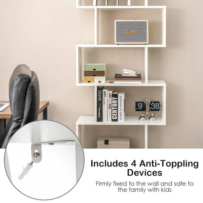 Distinctive S-shaped design serves as both functional storage furniture and an artistic decoration
