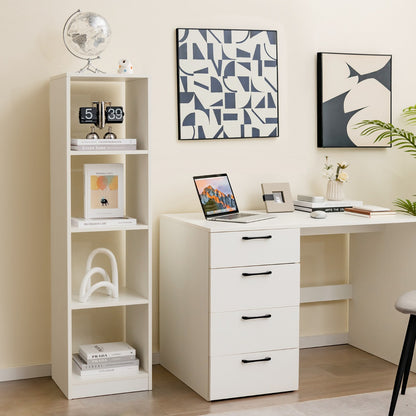 5-Tier Freestanding Bookshelf with 4 Open Cubes for Living Room