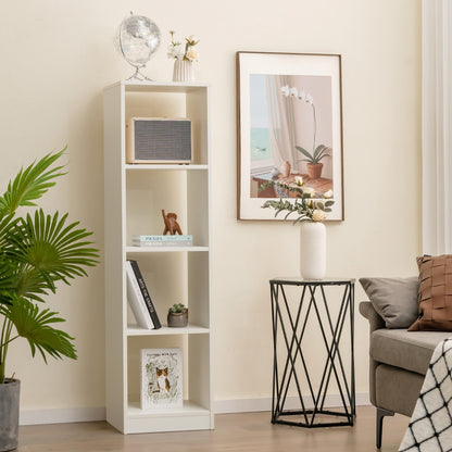 5-Tier Freestanding Bookshelf with 4 Open Cubes for Living Room