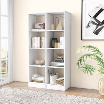 5-Tier Freestanding Bookshelf with 4 Open Cubes for Living Room