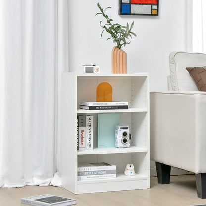 Detachable adjustable shelves create flexible storage space for books, boxes, decorations, and accessories
