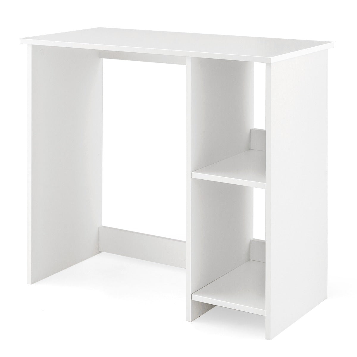 Home Office Desk with 2 Compartments for Small Space