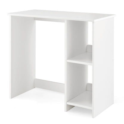 Home Office Desk with 2 Compartments for Small Space