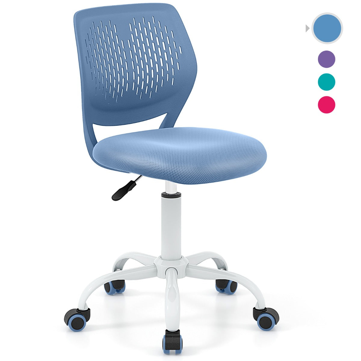 Height-adjustable children’s chair moves from 44 to 56 centimeters to fit desks and growing kids
