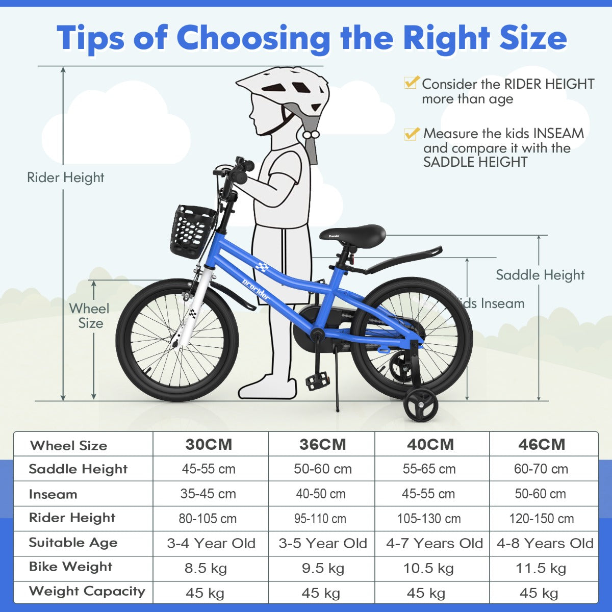 Children Training Bicycle with Handbrake and Coaster Brake-Blue-18 inches