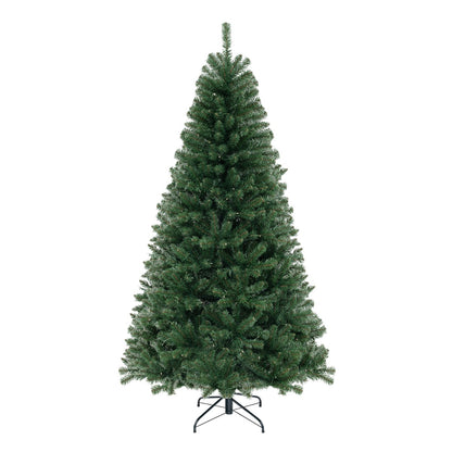 Costway 1.8/2.1/2.4M Christmas Tree with 568/830/1182 PVC Branch Tips and 200/250/400 Warm White LED Lights-L