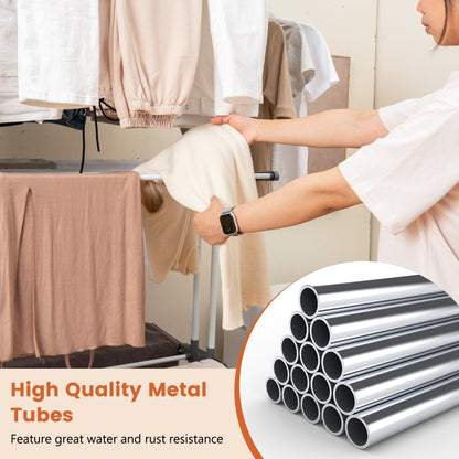 3-tier Clothes Drying Rack with Rotatable Side Wings