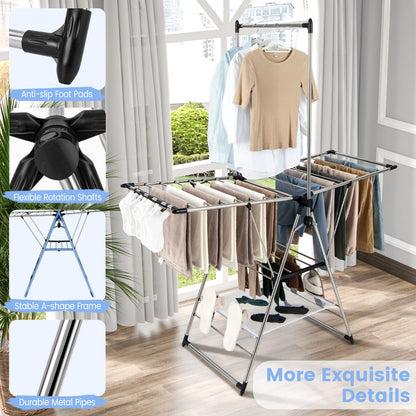 Bottom mesh tier provides additional space for drying toys, socks, and smaller household items