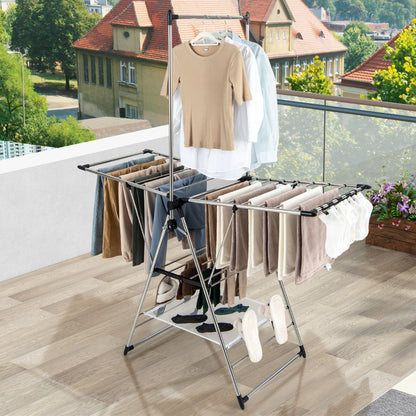 Costway Clothes Drying Rack Stainless Steel Gullwing Style Rack