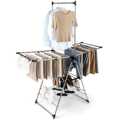 Costway Clothes Drying Rack Stainless Steel Gullwing Style Rack