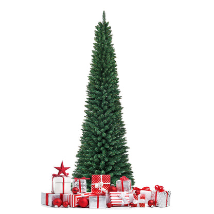 2.1M Slim Pencil Christmas Tree with Branch Tips for Indoor Decoration