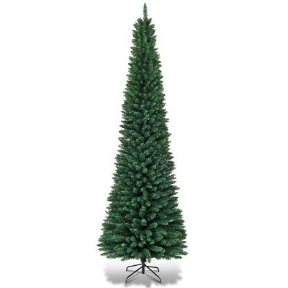 2.1M Slim Pencil Christmas Tree with Branch Tips for Indoor Decoration