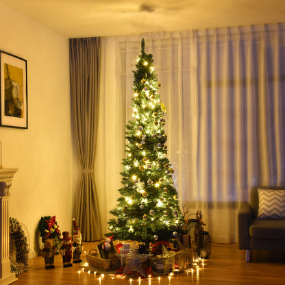 2.1M Slim Pencil Christmas Tree with Branch Tips for Indoor Decoration