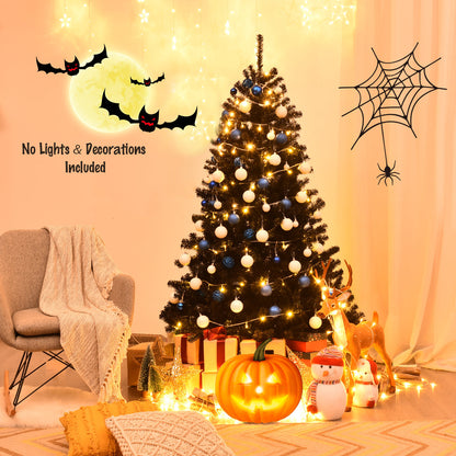 1.8M Black Artificial Halloween Tree with Metal Stand for Indoor/Outdoor Use