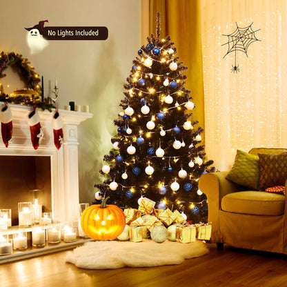 1.8M Black Artificial Halloween Tree with Metal Stand for Indoor/Outdoor Use