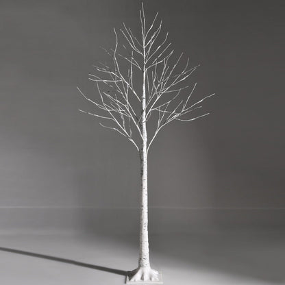 1.5m Artificial Birch Tree with 72 LED Lights – Festive Indoor Decoration