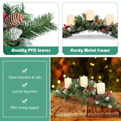 1.8M Snow-Flocked Artificial Christmas Tree with 600 Tips and Metal Stand
