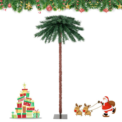 1.8m Artificial Palm Tree with 210 LED Lights and 64 PVC Tips for Festive Decor
