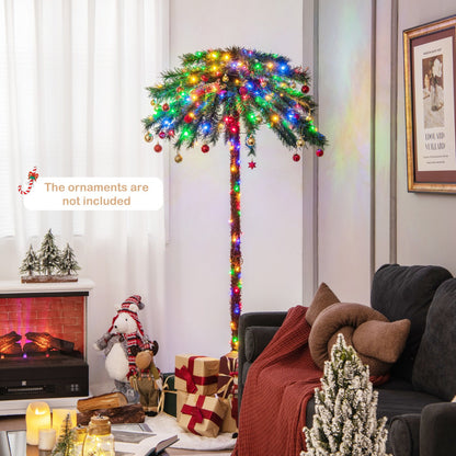 1.8m Artificial Palm Tree with 210 LED Lights and 64 PVC Tips for Festive Decor