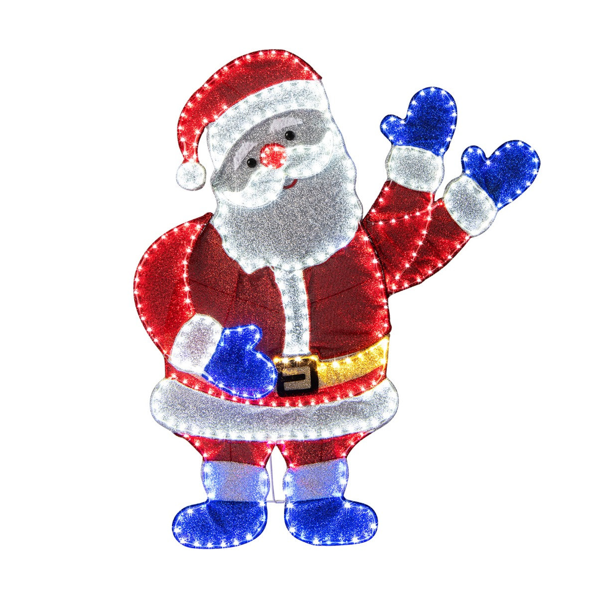 Lighted Santa Claus Christmas with  6 Lighting Modes for Decoration