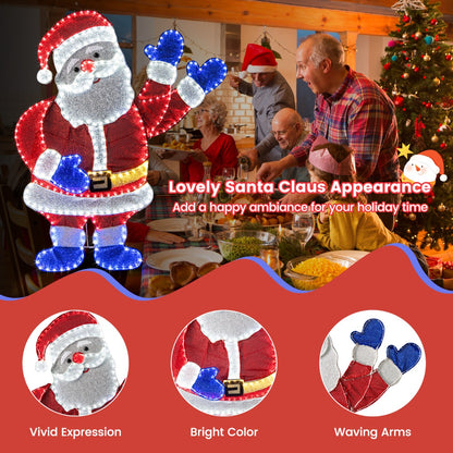 Lighted Santa Claus Christmas with  6 Lighting Modes for Decoration