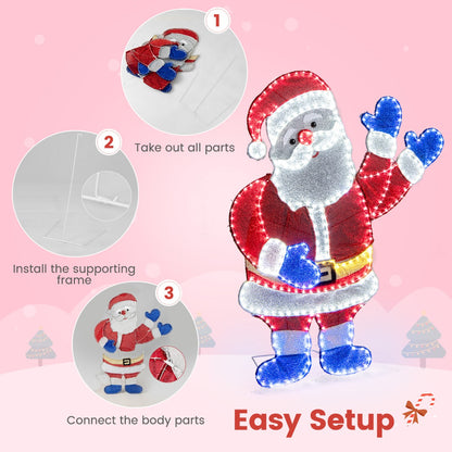 Lighted Santa Claus Christmas with  6 Lighting Modes for Decoration