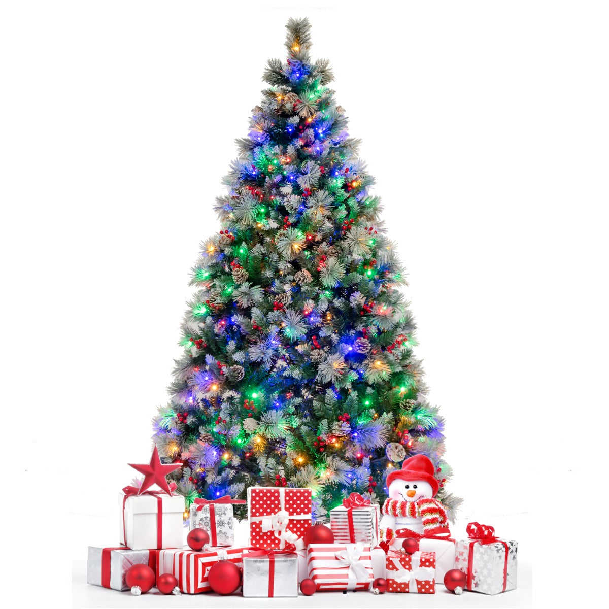 1.85M/2.15M Pre-Lit Christmas Tree with Pine Needle-1.95 M