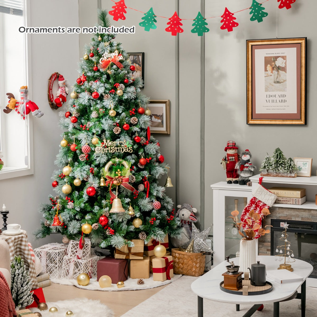 1.85M/2.15M Pre-Lit Christmas Tree with Pine Needle-1.95 M