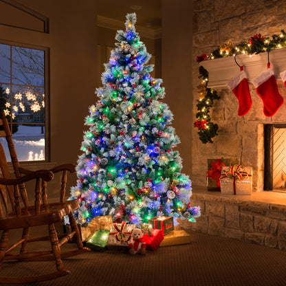 1.85M/2.15M Pre-Lit Christmas Tree with Pine Needle-1.95 M
