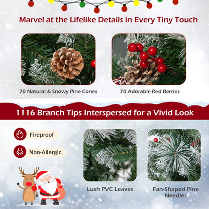 1.85M/2.15M Pre-Lit Christmas Tree with Pine Needle-2.15 M