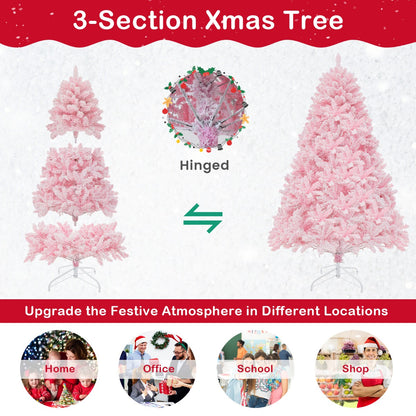 185CM Flocked Christmas Tree with 808 PVC Branch Tip