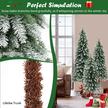 90cm/120cm/150cm Artificial Xmas Tree with PVC Branch Tips & Warm White LED Lights