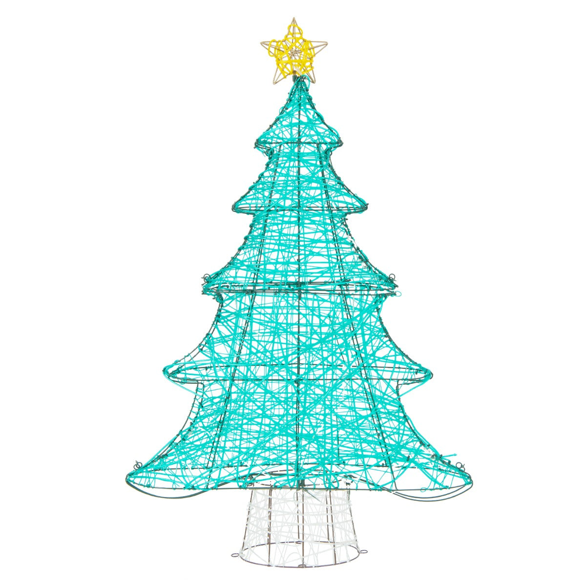 124CM Pre-lit LED Christmas Tree for Indoor/Outdoor Use with Star Topper