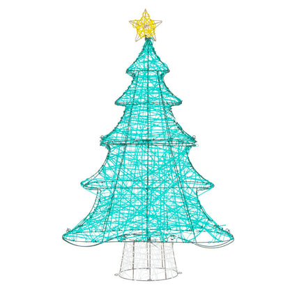 124CM Pre-lit LED Christmas Tree for Indoor/Outdoor Use with Star Topper