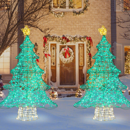 124CM Pre-lit LED Christmas Tree for Indoor/Outdoor Use with Star Topper
