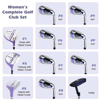 Women’s Complete Golf Club Set, Right Hand-Purple