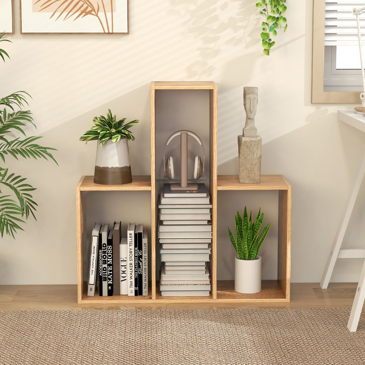 Thickened engineered wood construction delivers a sturdy structure for reliable long-term use