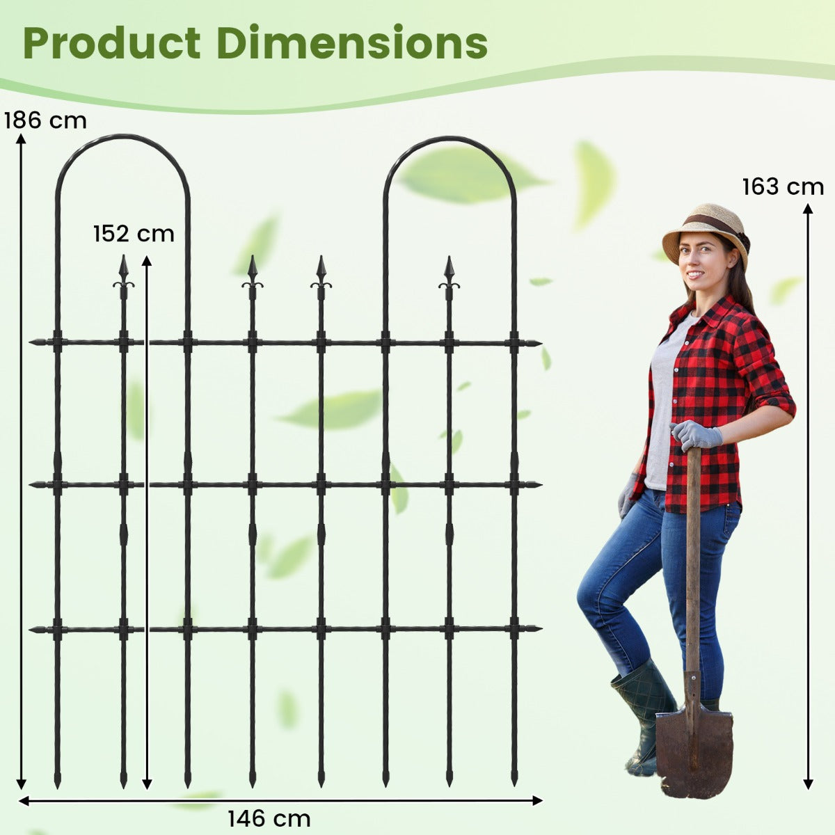 Decorative Garden Fence for Vegetable Flower Cucumber Tomato