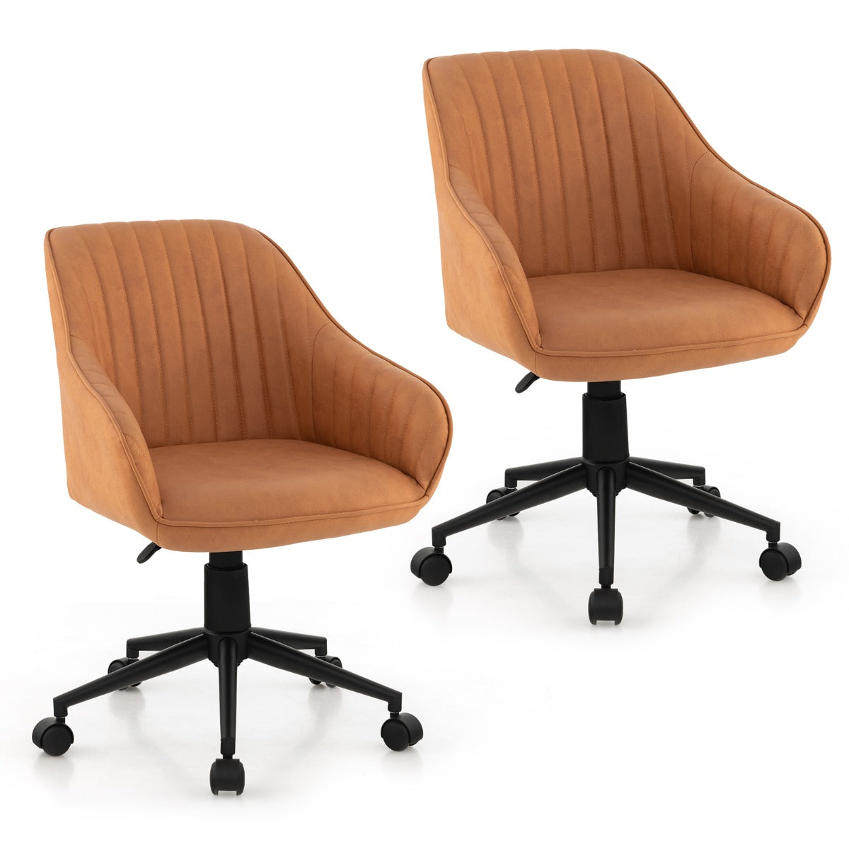 Home Office Desk Chair with 5 Rolling Wheels for Study, Bedroom, Office