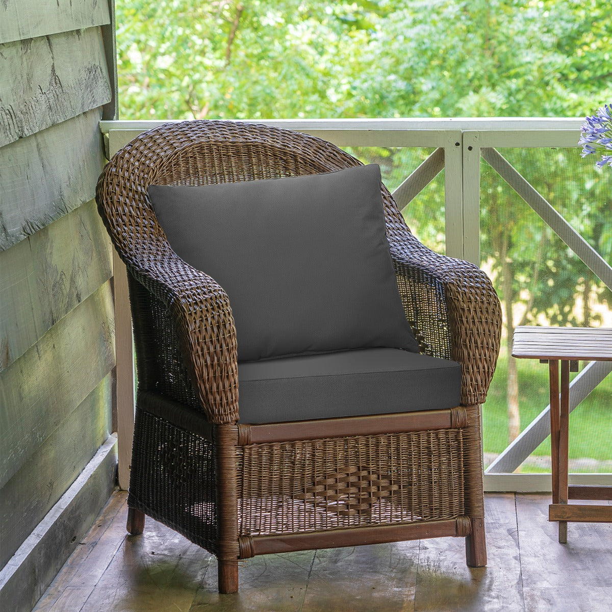 Detachable Outdoor Patio Cushion Set Chair Seat Pads-Grey