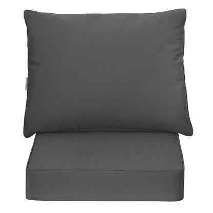 Detachable Outdoor Patio Cushion Set Chair Seat Pads-Grey