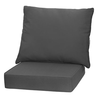 Detachable Outdoor Patio Cushion Set Chair Seat Pads-Grey