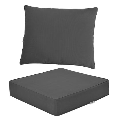 Detachable Outdoor Patio Cushion Set Chair Seat Pads-Grey